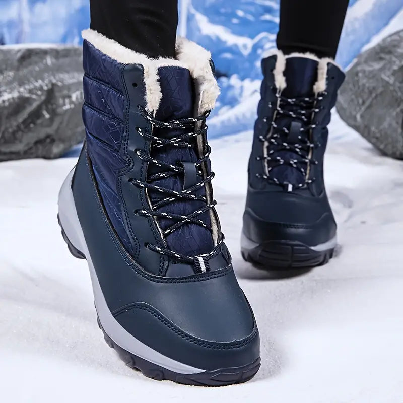 Warme wasserdichte halbhohe Damen-Schneestiefel – Ansicht 17