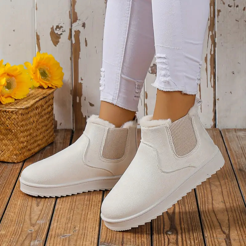 Gefütterte Damen-Winterstiefeletten zum Hineinschlüpfen – Ansicht 7