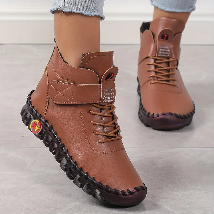 Bequeme Damen-Lederstiefeletten mit weicher Sohle – Ansicht 4