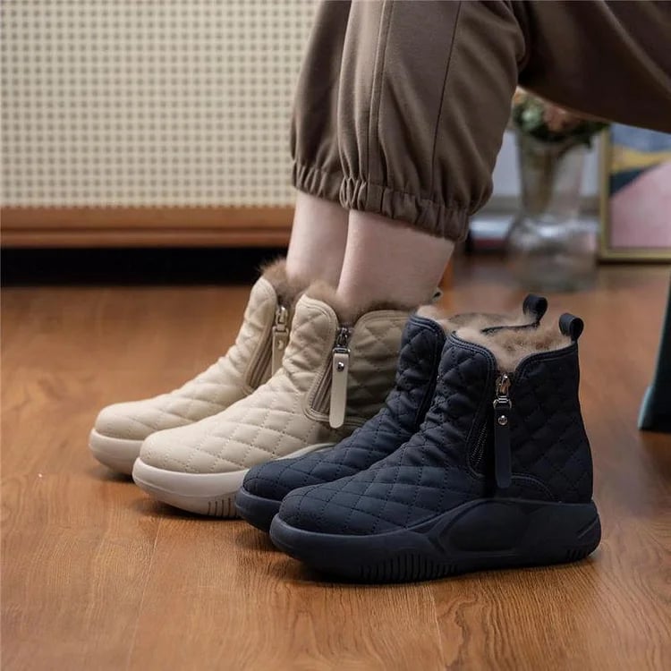 Warme Damen-Schneestiefel mit dicker Sohle – Ansicht 1