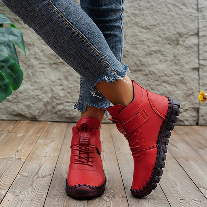 Bequeme Damen-Lederstiefeletten mit weicher Sohle – Ansicht 3