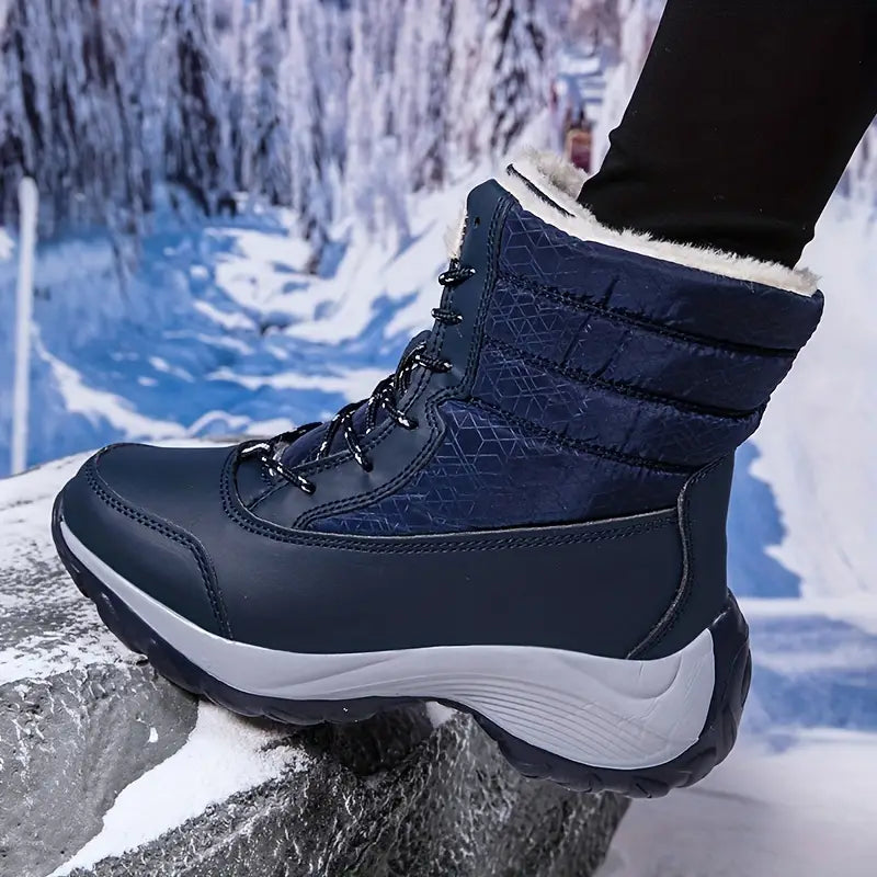 Warme wasserdichte halbhohe Damen-Schneestiefel – Ansicht 15