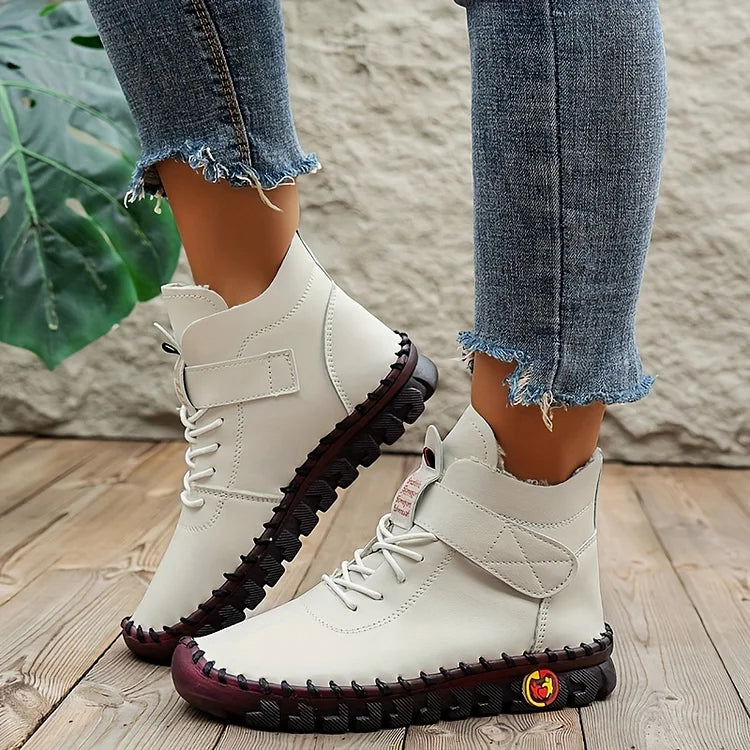 Bequeme Damen-Lederstiefeletten mit weicher Sohle – Ansicht 8