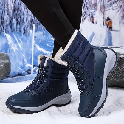 Warme wasserdichte halbhohe Damen-Schneestiefel – Ansicht 13