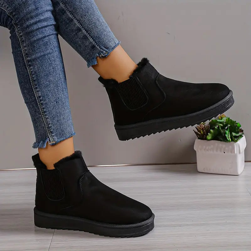 Gefütterte Damen-Winterstiefeletten zum Hineinschlüpfen – Ansicht 12