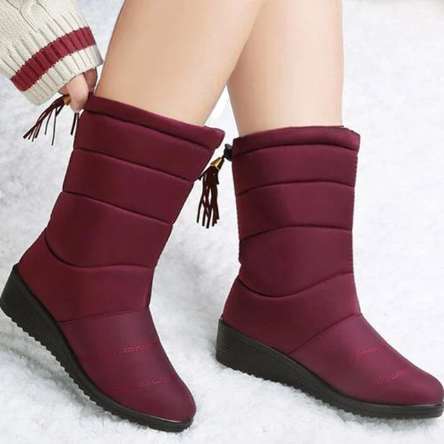 Warme wasserdichte Damen-Schneestiefel mit Keilsohle – Ansicht 6