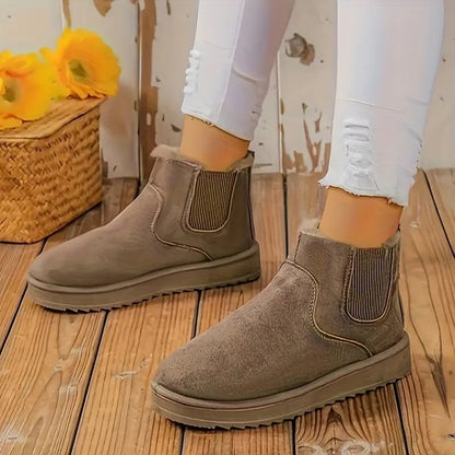 Gefütterte Damen-Winterstiefeletten zum Hineinschlüpfen – Ansicht 4