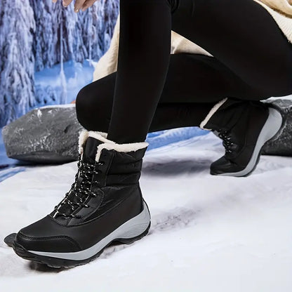 Warme wasserdichte halbhohe Damen-Schneestiefel – Ansicht 10