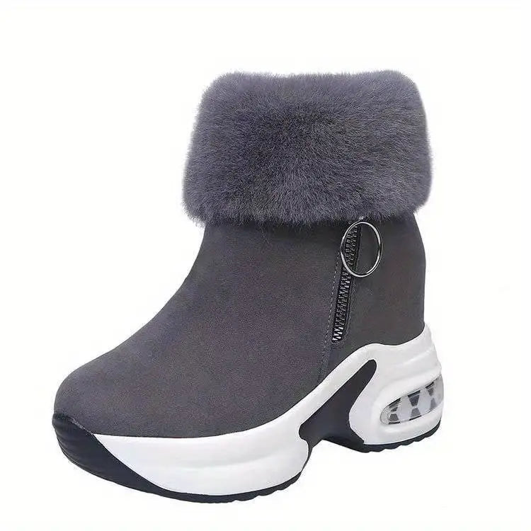 Gefütterte Damen-Plateau-Winterstiefel mit seitlichem Reißverschluss – Ansicht 13
