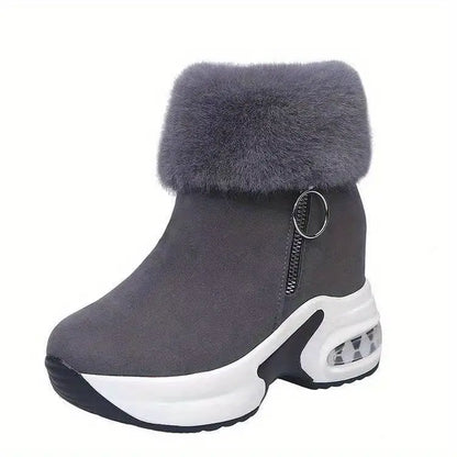 Gefütterte Damen-Plateau-Winterstiefel mit seitlichem Reißverschluss – Ansicht 13