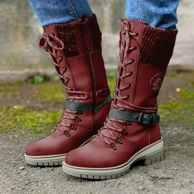 Wasserdichte kniehohe Damen-Schneestiefel – Ansicht 2