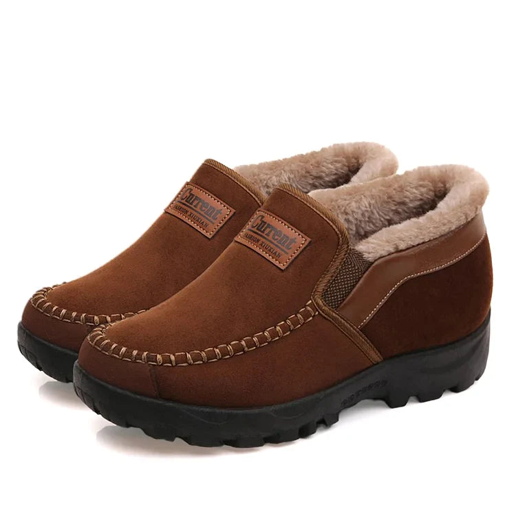 Warme wasserdichte Leder-Schneestiefel – Ansicht 4