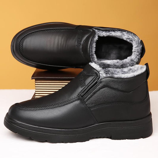 Warme wasserdichte Herren-Lederschuhe für den Winter – Ansicht 1