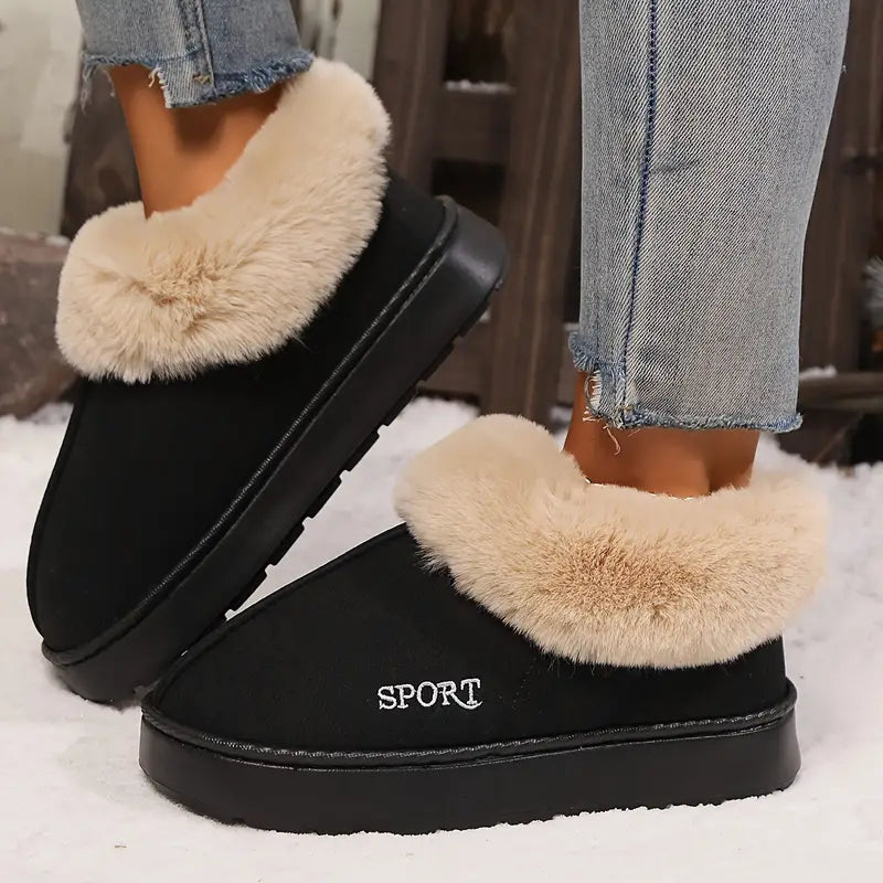 Flauschige Damen-Winterpantoffeln – Ansicht 6
