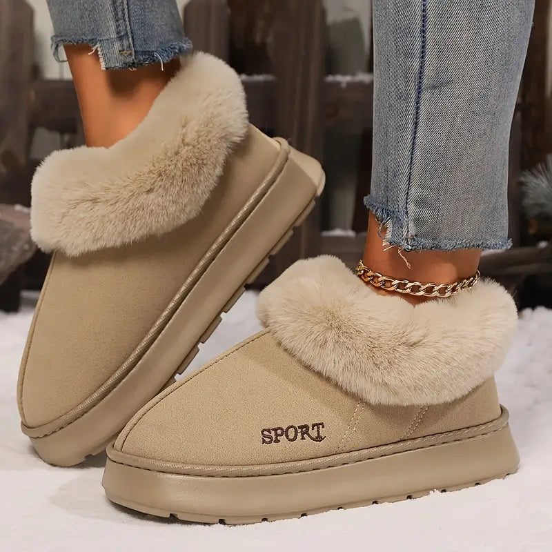 Flauschige Damen-Winterpantoffeln – Ansicht 7