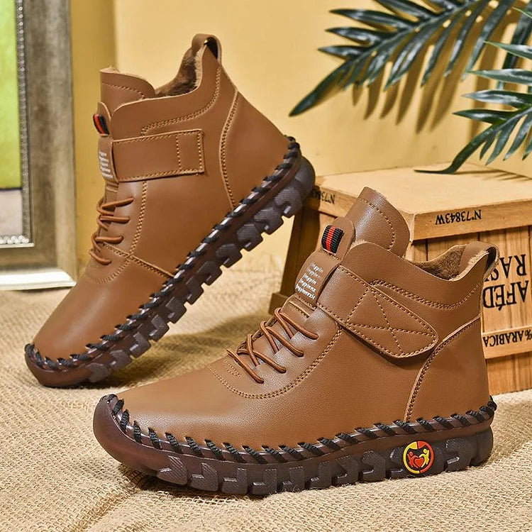 Bequeme Damen-Lederstiefeletten mit weicher Sohle – Ansicht 9