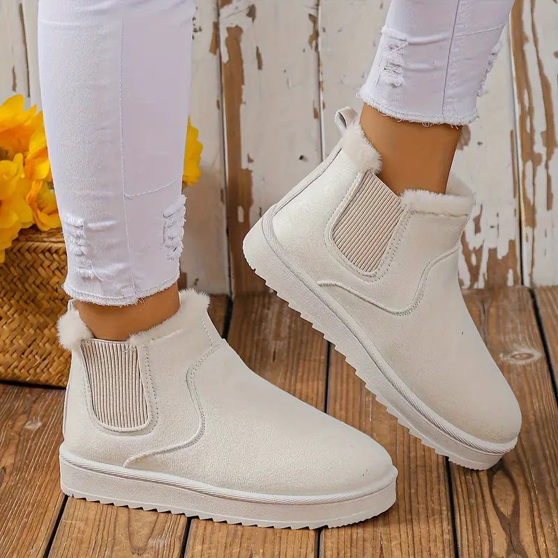 Gefütterte Damen-Winterstiefeletten zum Hineinschlüpfen – Ansicht 1
