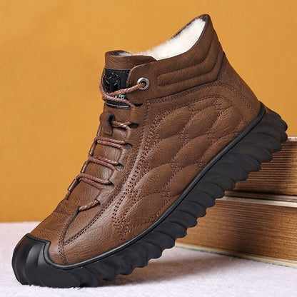 Warme wasserdichte Herren-Lederstiefel – Ansicht 4