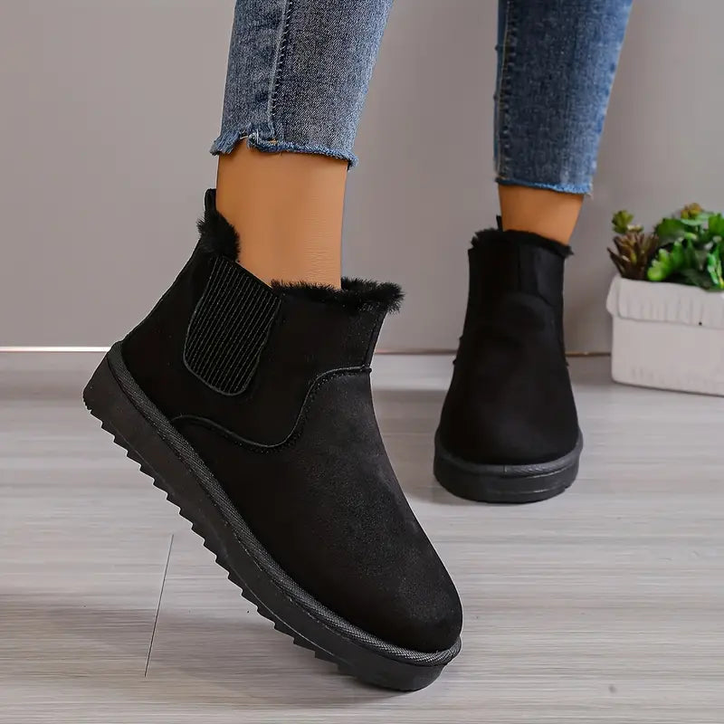Gefütterte Damen-Winterstiefeletten zum Hineinschlüpfen – Ansicht 11