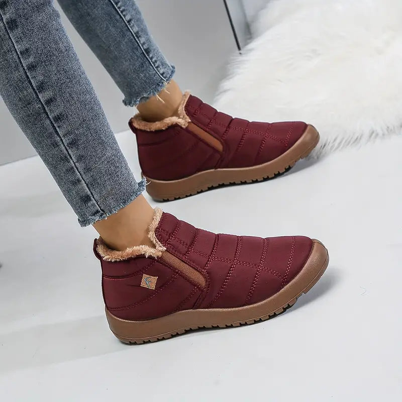Weiche wasserdichte Damen-Schneestiefel mit Samtfutter – Ansicht 9