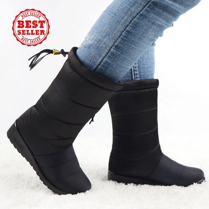 Warme wasserdichte Damen-Schneestiefel mit Keilsohle – Ansicht 2