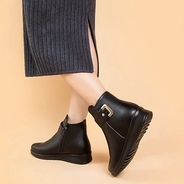 Warme schwarze Damen-Stiefeletten – Ansicht 11