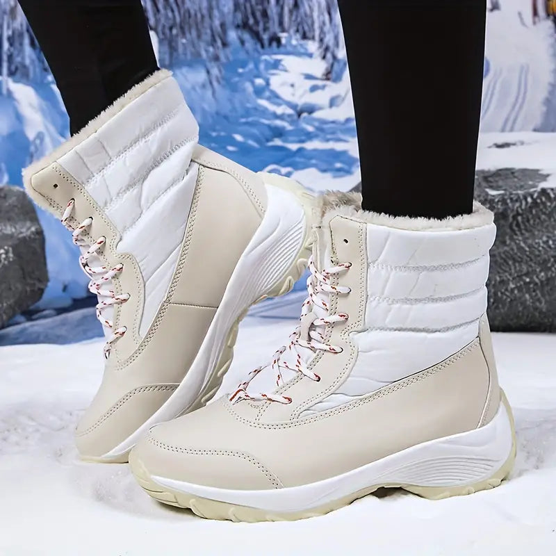 Warme wasserdichte halbhohe Damen-Schneestiefel – Ansicht 23