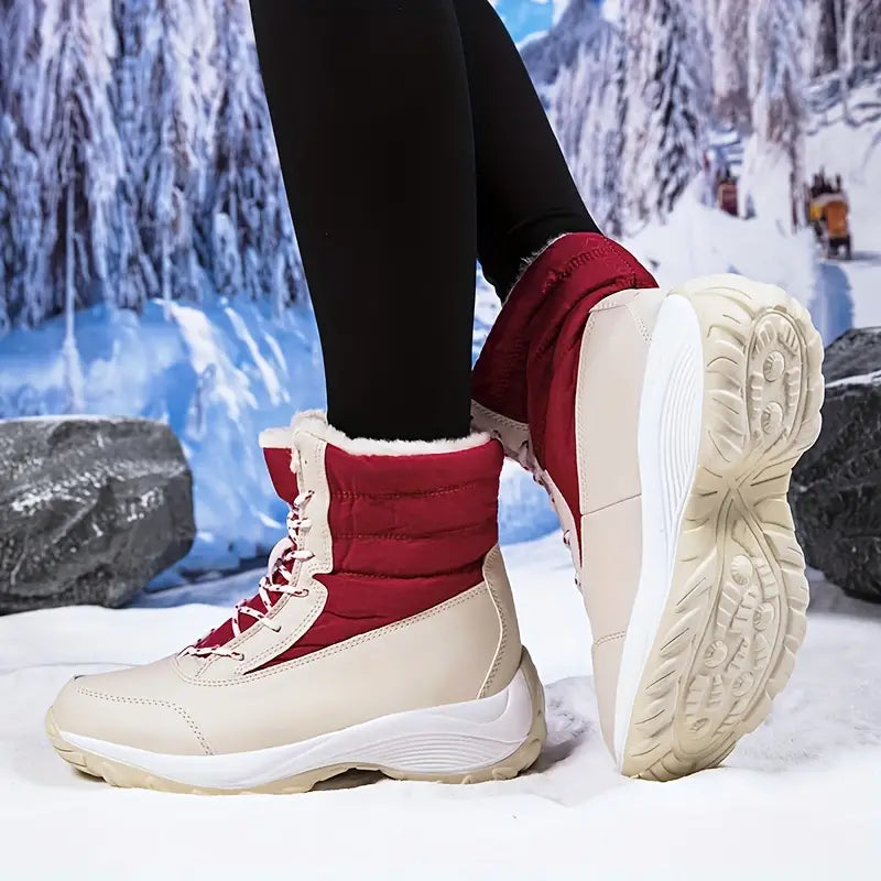 Warme wasserdichte halbhohe Damen-Schneestiefel – Ansicht 30
