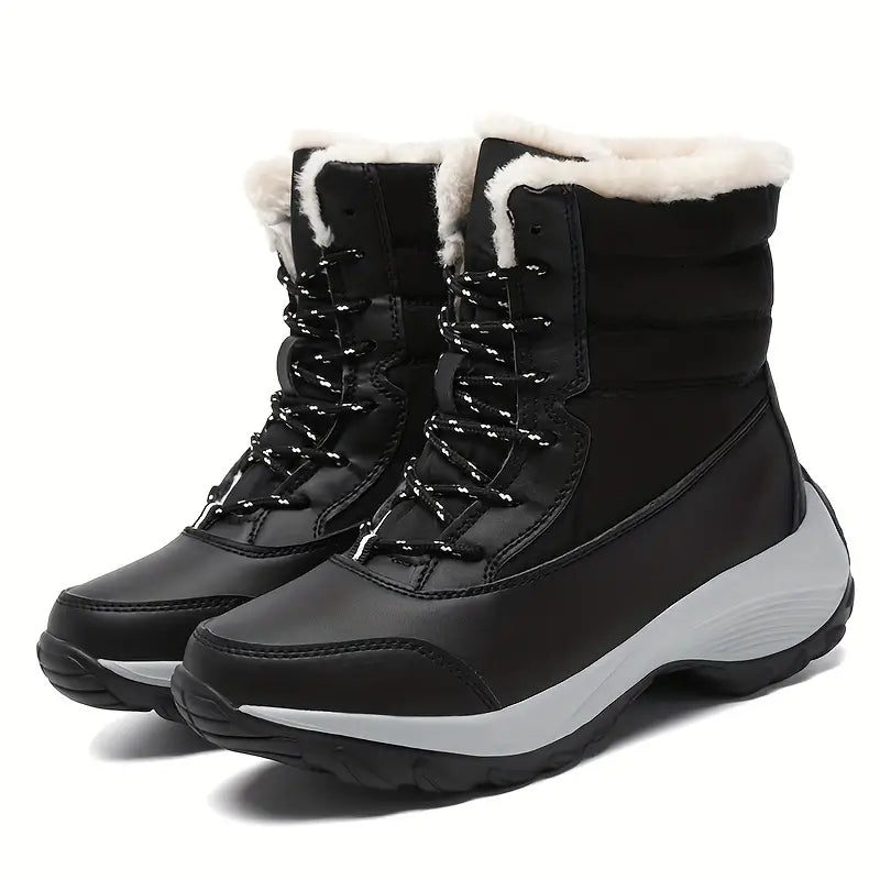 Warme wasserdichte halbhohe Damen-Schneestiefel – Ansicht 34