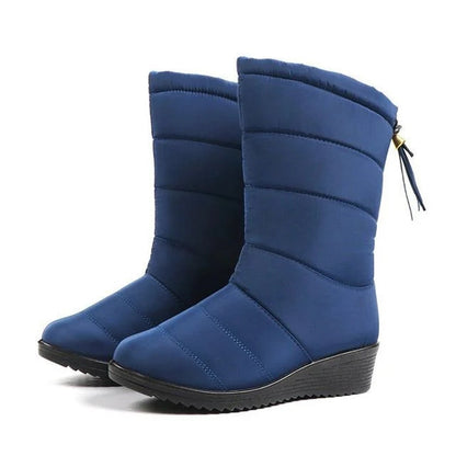 Warme wasserdichte Damen-Schneestiefel mit Keilsohle – Ansicht 5
