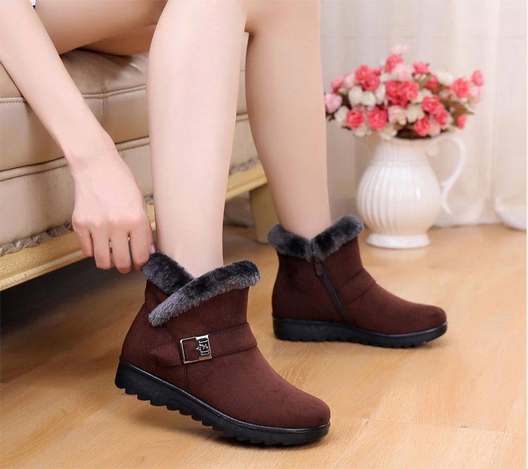 Warme Damen-Schneestiefeletten mit Plüschfutter – Ansicht 11