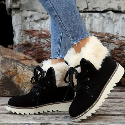 Wasserdichte warme Damen-Schneestiefel mit Umschlag – Ansicht 3