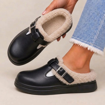 Gefütterte Damen-Clogs mit Schnalle – Ansicht 5