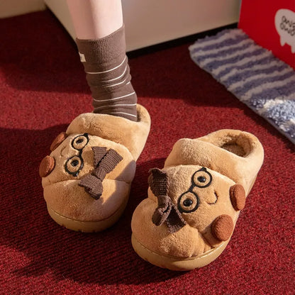 Flauschige Damen-Winterpantoffeln in Croissantform – Ansicht 3