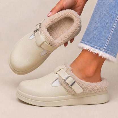 Gefütterte Damen-Clogs mit Schnalle – Ansicht 4