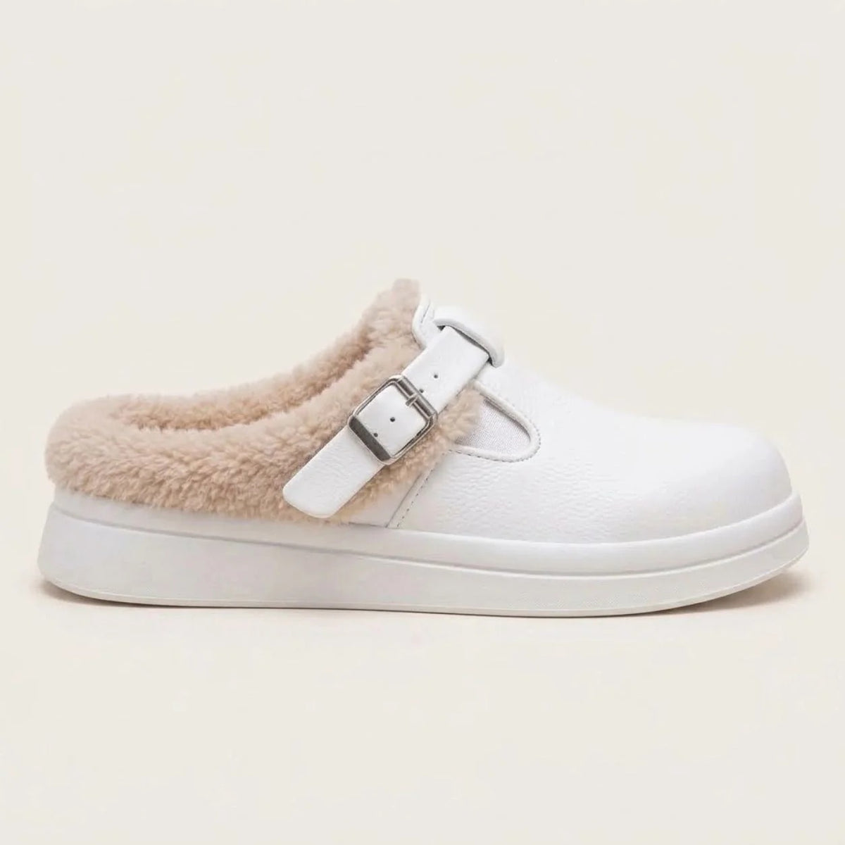Gefütterte Damen-Clogs mit Schnalle – Ansicht 3