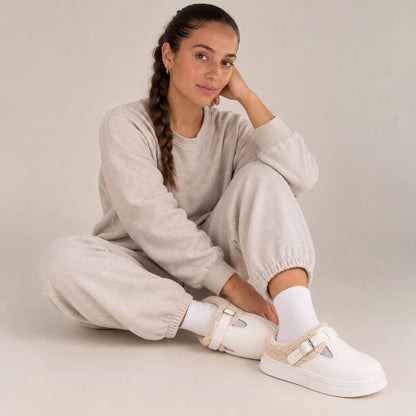 Gefütterte Damen-Clogs mit Schnalle – Ansicht 7